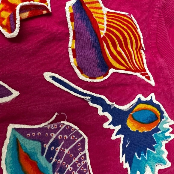 Vintage Women's Tank Top with Seashells - Picture 4 of 10